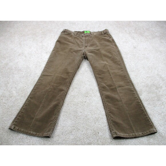 VINTAGE Levis Jeans Men 33x25 Brown White Tab Corduroy Bootcut Western 80s USA - Picture 2 of 14